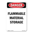 thumbnail image 1 of OSHA Danger Sign -  Flammable Material Storage | Decal | Protect Your Business, Construction Site, Warehouse & Shop Area |  Made in The USA, 1 of 5