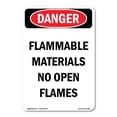 thumbnail image 1 of OSHA Danger Sign -  Flammable Materials No Open Flames | Plastic Sign | Protect Your Business, Construction Site, Warehouse & Shop Area |  Made in The USA, 1 of 5