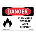 thumbnail image 1 of OSHA Danger Sign - Flammable Storage Area Keep Out, 1 of 1