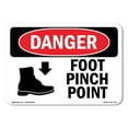 thumbnail image 1 of OSHA Danger Sign - Foot Pinch Point | Decal | Protect Your Business, Construction Site, Warehouse & Shop Area |  Made in The USA, 1 of 5