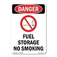 thumbnail image 1 of OSHA Danger Sign -  Fuel Storage No Smoking | Plastic Sign | Protect Your Business, Construction Site, Warehouse & Shop Area |  Made in The USA, 1 of 5