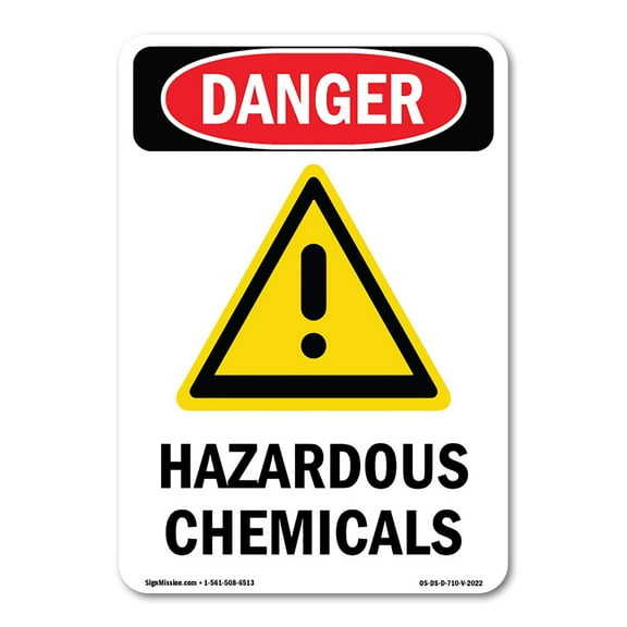 OSHA Danger Sign - -GHS Hazardous Chemicals | Decal | Protect Your Business, Construction Site, Warehouse & Shop Area |  Made in The USA
