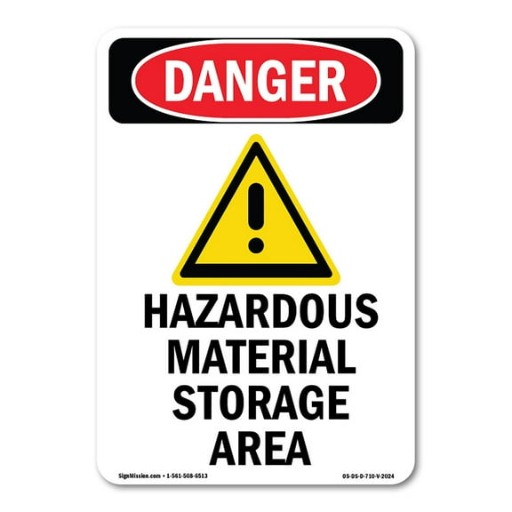 OSHA Danger Sign - -GHS Hazardous Material | Decal | Protect Your Business, Construction Site, Warehouse & Shop Area |  Made in The USA