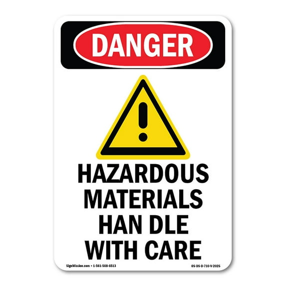 OSHA Danger Sign - -GHS Hazardous Materials | Decal | Protect Your Business, Construction Site, Warehouse & Shop Area | Made in The USA