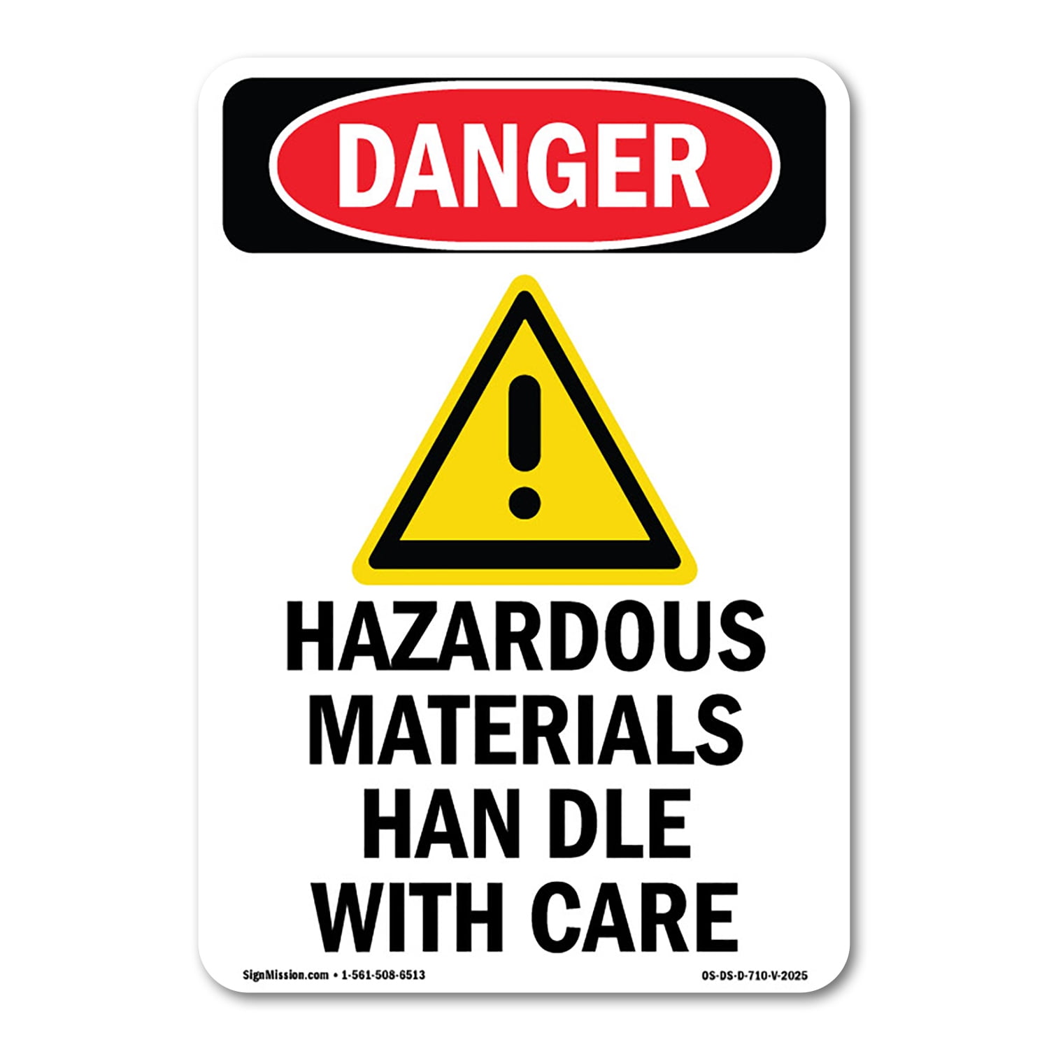 OSHA Danger Sign GHS Hazardous Materials Plastic Sign Protect