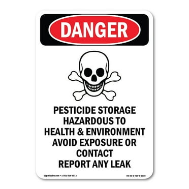 OSHA Danger Sign - -GHS Pesticide Storage | Plastic Sign | Protect Your Business, Construction Site, Warehouse & Shop Area |  Made in The USA