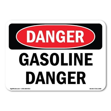 OSHA Danger Sign - Gasoline Danger | Decal | Protect Your Business, Construction Site, Warehouse & Shop Area |  Made in The USA