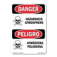 thumbnail image 1 of OSHA Danger Sign - Hazardous Atmosphere Bilingual | Decal | Protect Your Business, Construction Site, Warehouse & Shop Area |  Made in The USA, 1 of 5