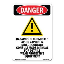 OSHA Danger Sign - Hazardous Chemicals | Plastic Sign | Protect Your Business, Construction Site, Warehouse & Shop Area | Made in The USA