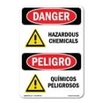 thumbnail image 1 of OSHA Danger Sign - Hazardous Chemicals -Qu+­micos Peligrosos | Plastic Sign | Protect Your Business, Construction Site, Shop Area |  Made in The USA, 1 of 5