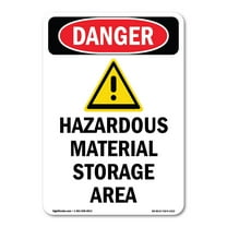 OSHA Danger Sign -  Hazardous Material | Decal | Protect Your Business, Construction Site, Warehouse & Shop Area |  Made in The USA
