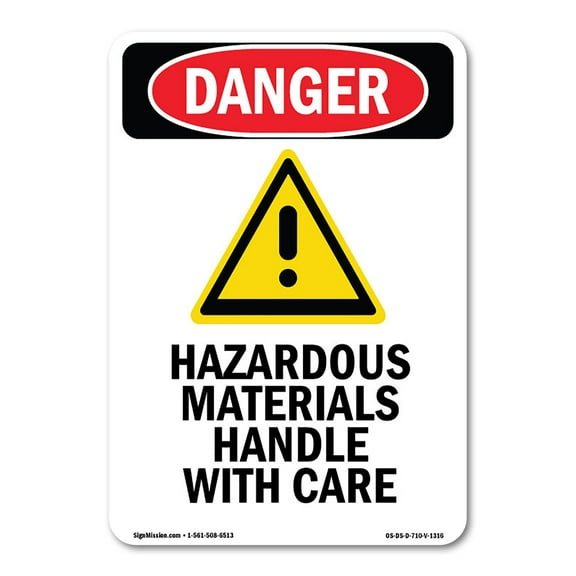 OSHA Danger Sign -  Hazardous Materials | Decal | Protect Your Business, Construction Site, Warehouse & Shop Area |  Made in The USA