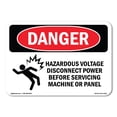thumbnail image 1 of OSHA Danger Sign - Hazardous Voltage Disconnect | Plastic Sign | Protect Your Business, Construction Site, Warehouse & Shop Area |  Made in The USA, 1 of 5