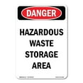 thumbnail image 1 of OSHA Danger Sign -  Hazardous Waste Storage Area | Plastic Sign | Protect Your Business, Construction Site, Warehouse & Shop Area |  Made in The USA, 1 of 5