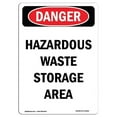 thumbnail image 1 of OSHA Danger Sign - Hazardous Waste Storage Area, 1 of 1