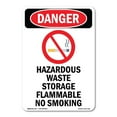 thumbnail image 1 of OSHA Danger Sign -  Hazardous Waste Storage | Decal | Protect Your Business, Construction Site, Warehouse & Shop Area |  Made in The USA, 1 of 5