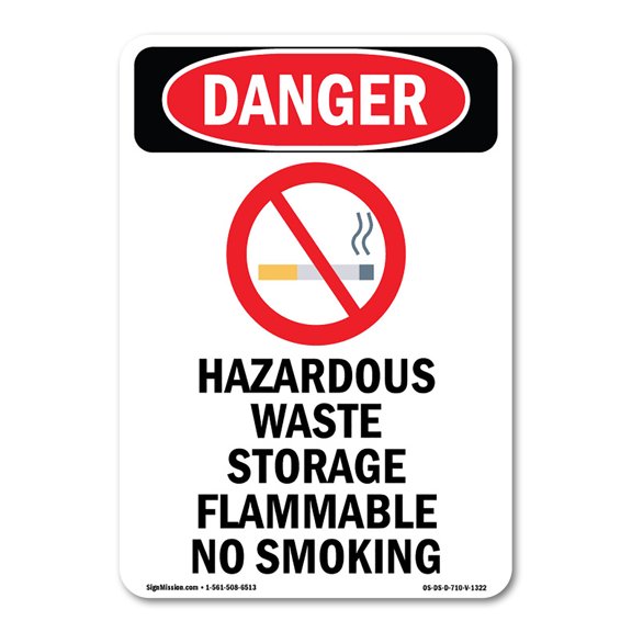 OSHA Danger Sign - Hazardous Waste Storage | Decal | Protect Your Business, Construction Site, Warehouse & Shop Area | Made in The USA