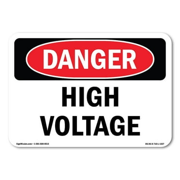 OSHA Danger Sign - High Voltage | Decal | Protect Your Business, Construction Site, Warehouse & Shop Area |  Made in The USA