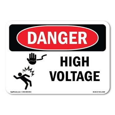 OSHA Danger Sign - High Voltage | Decal | Protect Your Business, Construction Site, Warehouse & Shop Area |  Made in The USA