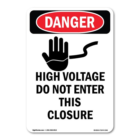 OSHA Danger Sign - High Voltage Do Not | Decal | Protect Your Business, Construction Site, Warehouse & Shop Area | Made in The USA