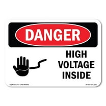 OSHA Danger Sign - High Voltage Inside | Decal | Protect Your Business, Construction Site, Warehouse & Shop Area | Made in The USA