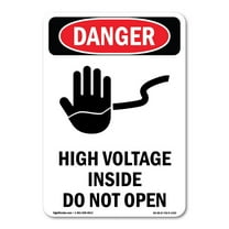 OSHA Danger Sign - High Voltage Inside | Decal | Protect Your Business, Construction Site, Warehouse & Shop Area | Made in The USA