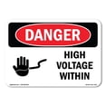 thumbnail image 1 of OSHA Danger Sign - High Voltage Within | Plastic Sign | Protect Your Business, Construction Site, Warehouse & Shop Area |  Made in The USA, 1 of 5