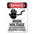 thumbnail image 1 of OSHA Danger Sign -  High Voltage Only Maintenance | Decal | Protect Your Business, Construction Site, Warehouse & Shop Area |  Made in The USA, 1 of 5