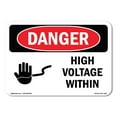 thumbnail image 1 of OSHA Danger Sign - High Voltage Within | Decal | Protect Your Business, Construction Site, Warehouse & Shop Area |  Made in The USA, 1 of 5