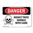 thumbnail image 1 of OSHA Danger Sign - Highly Toxic Handle With Care | Plastic Sign | Protect Your Business, Construction Site, Warehouse & Shop Area |  Made in The USA, 1 of 5