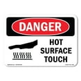 thumbnail image 1 of OSHA Danger Sign - Hot Surface Do Not Touch | Decal | Protect Your Business, Construction Site, Warehouse & Shop Area |  Made in The USA, 1 of 5