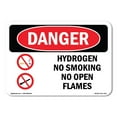 thumbnail image 1 of OSHA Danger Sign - Hydrogen No Smoking No Open Flames | Plastic Sign | Protect Your Business, Construction Site, Warehouse & Shop Area |  Made in The USA, 1 of 5
