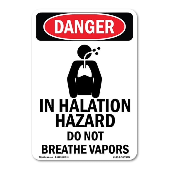 OSHA Danger Sign - Inhalation Hazard Do | Decal | Protect Your Business, Construction Site, Warehouse & Shop Area | Made in The USA