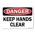 thumbnail image 1 of OSHA Danger Sign - Keep Hands Clear | Plastic Sign | Protect Your Business, Work Site, Warehouse & Shop Area |  Made in the USA, 1 of 6