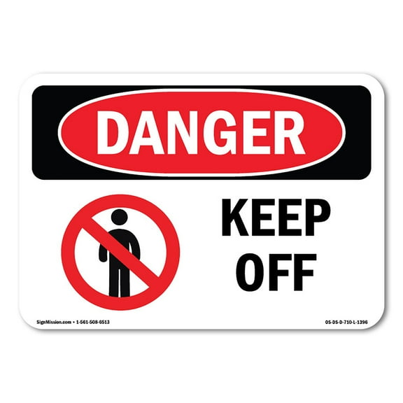 OSHA Danger Sign - Keep Off | Plastic Sign | Protect Your Business, Construction Site, Warehouse & Shop Area | Made in The USA