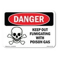 thumbnail image 1 of OSHA Danger Sign - Keep Out Fumigating With Poison Gas | Decal | Protect Your Business, Construction Site, Warehouse & Shop Area |  Made in The USA, 1 of 5