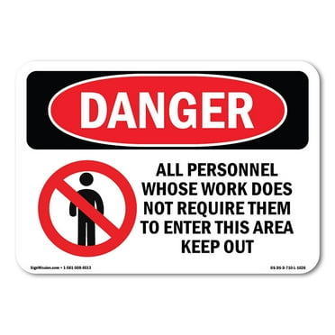 OSHA Danger Sign - Keep Out | Plastic Sign | Protect Your Business, Construction Site, Warehouse & Shop Area |  Made in The USA