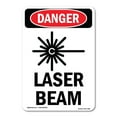 thumbnail image 1 of OSHA Danger Sign -  Laser Beam | Decal | Protect Your Business, Construction Site, Warehouse & Shop Area |  Made in The USA, 1 of 5