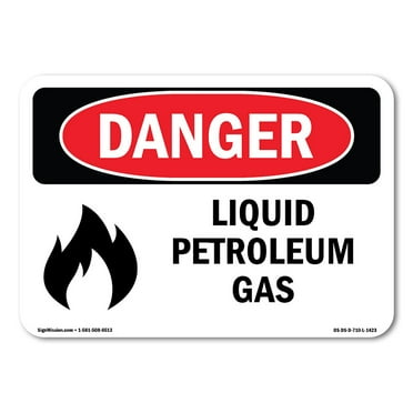 OSHA Danger Sign - Liquid Petroleum Gas | Plastic Sign | Protect Your Business, Construction Site, Warehouse & Shop Area |  Made in The USA