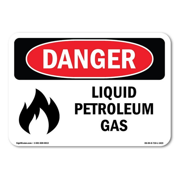 OSHA Danger Sign - Liquid Petroleum Gas | Plastic Sign | Protect Your Business, Construction Site, Warehouse & Shop Area |  Made in The USA