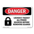 thumbnail image 1 of OSHA Danger Sign - Lockout Tagout All Power Sources | Decal | Protect Your Business, Construction Site, Warehouse & Shop Area |  Made in The USA, 1 of 5