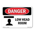 thumbnail image 1 of OSHA Danger Sign - Low Head Room | Decal | Protect Your Business, Construction Site, Warehouse & Shop Area |  Made in The USA, 1 of 5