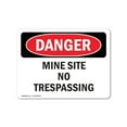thumbnail image 1 of OSHA Danger Sign - Mine Site No Trespassing | Decal | Protect Your Business, Construction Site, Warehouse & Shop Area |  Made in The USA, 1 of 5