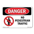 thumbnail image 1 of OSHA Danger Sign - No Pedestrian Traffic | Decal | Protect Your Business, Construction Site, Warehouse & Shop Area |  Made in The USA, 1 of 5
