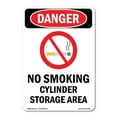 thumbnail image 1 of OSHA Danger Sign -  No Smoking Cylinder | Decal | Protect Your Business, Construction Site, Warehouse & Shop Area |  Made in The USA, 1 of 5