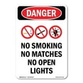 thumbnail image 1 of OSHA Danger Sign -  No Smoking No Matches | Decal | Protect Your Business, Construction Site, Warehouse & Shop Area |  Made in The USA, 1 of 5