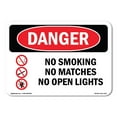 thumbnail image 1 of OSHA Danger Sign - No Smoking No Matches No Open Lights | Decal | Protect Your Business, Construction Site, Warehouse & Shop Area |  Made in The USA, 1 of 5