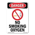 thumbnail image 1 of OSHA Danger Sign -  No Smoking Oxygen | Decal | Protect Your Business, Construction Site, Warehouse & Shop Area |  Made in The USA, 1 of 5