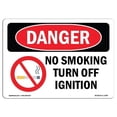 thumbnail image 1 of OSHA Danger Sign - No Smoking Turn Off Ignition, 1 of 1