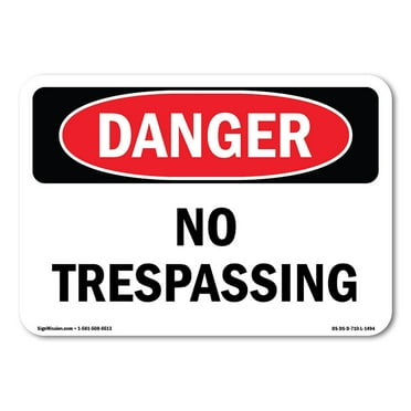 OSHA Danger Sign - No Trespassing | Decal | Protect Your Business, Construction Site, Warehouse & Shop Area |  Made in The USA